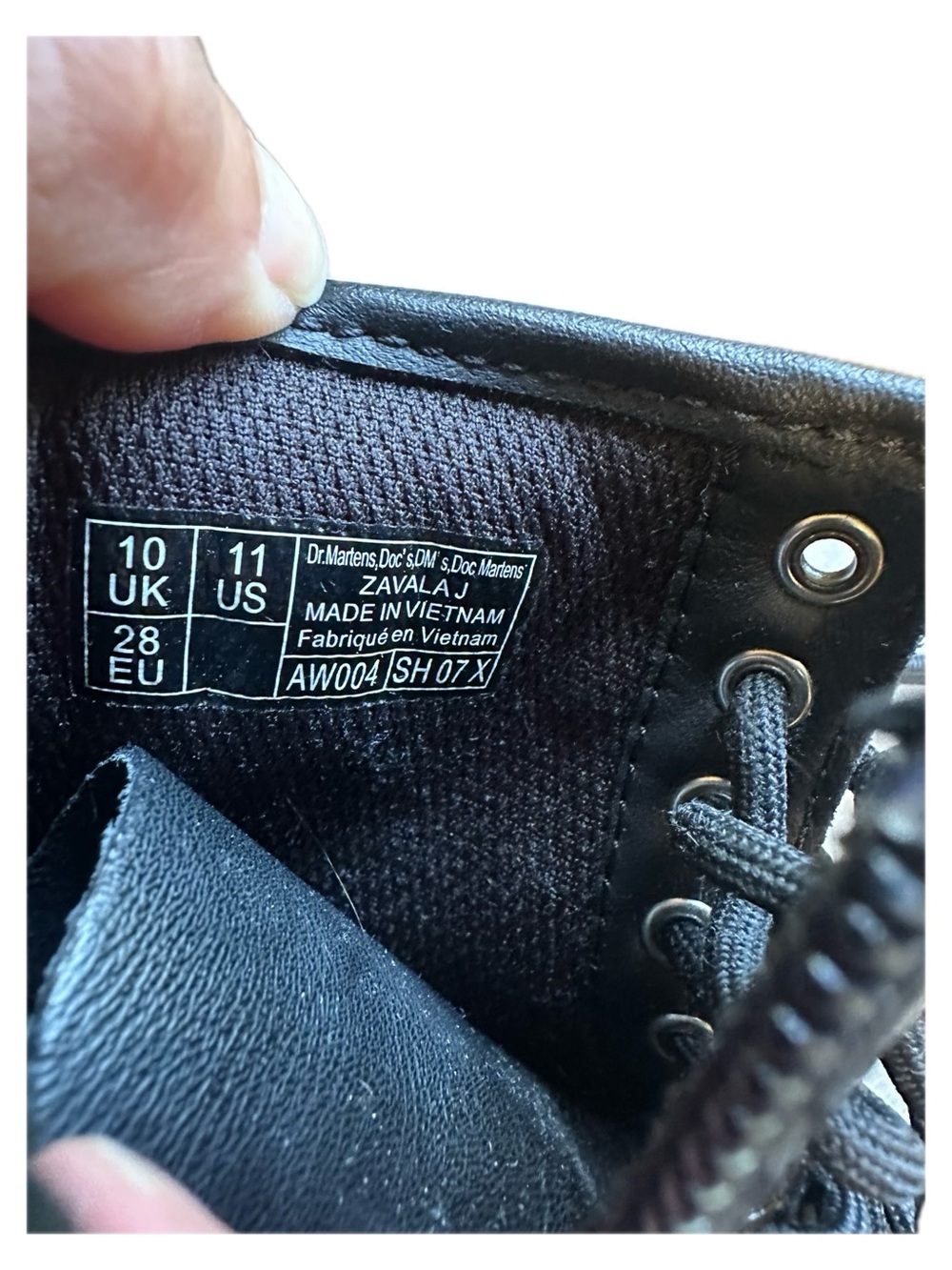 Dr. Martens Kids Black Lace-Up Boots with Yellow Stitching - Picture 7 of 7